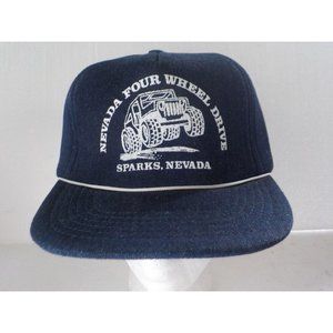 VTG Nevada Four Wheel Drive Sparks NV Snapback Padded Denim Hat Ball Cap